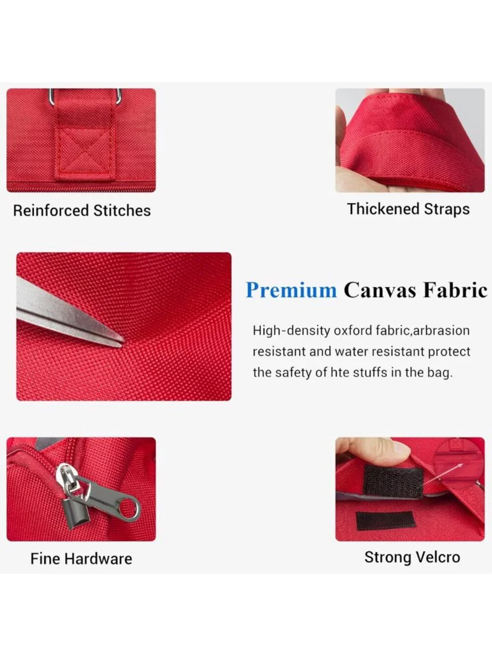 Waterproof Canvas Tote Bag | Multi-Pocket Shoulder Bag for Work & Travel